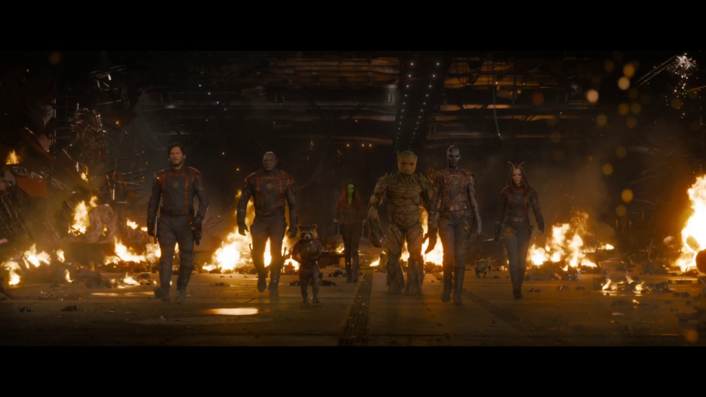 disney-marvel-guardians-of-the-galaxy-vol-3-guardians-walking-away-from-wreckage-movie-trailer-super-bowl