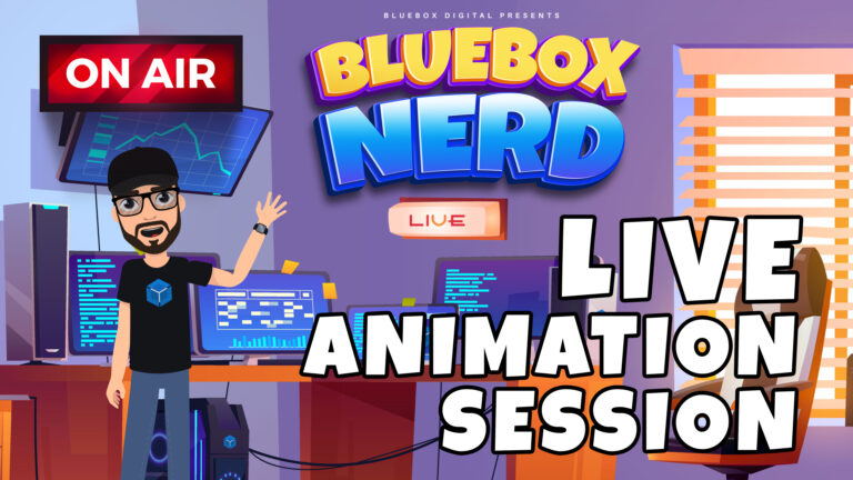 bluebox-nerd-cartoon-background-live-on-air-livestream-thumbnail